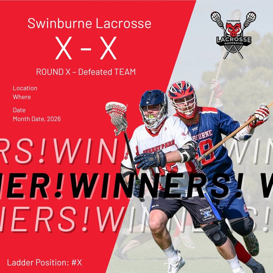 Lacrosse win template